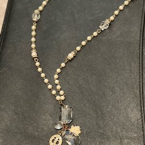 Pearl charm necklace